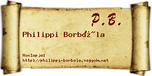 Philippi Borbála névjegykártya